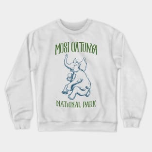 Mosi Oa Tunya National Park Zambia - Falling Elephant Crewneck Sweatshirt